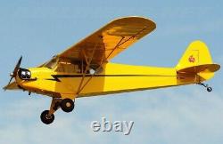 108 wingspan Piper J3 Cub Trainer R/c Plane short kit/semi kit and plans