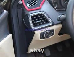 11PCS Black wood grain Interior trim kit For Ford Escort 2015-2017