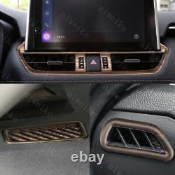 12PCS Wood Grain Look Car Interior Decoration Kit Trim For Toyota RAV4 2019-2023