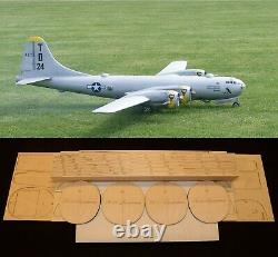 140 in. Wing span B-29 Super Fortress R/c Plane short kit/semi kit and plans