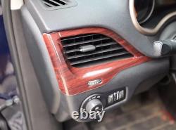 14PCS Peach wood grain Car Interior Kit Cover Trim For Jeep Cherokee 2016-2021