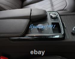 15PCS Black Wood Grain Car Interior Kit Cover Trim For Mercedes-Benz ML 12-16