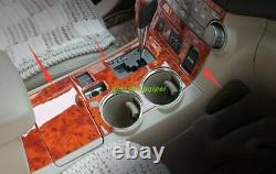 15p Peach Wood Grain Car interior kit Cover Trim For Toyota highlander 2009-2014