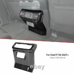 15pcs Full Set Interior Dashboard Cover Trim Kit For F150 2021+ Black Wood Grain
