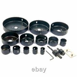 16 Hole Steel Saw Kit Metal Circle Cutter Round Drill Bits Wood Alloy Downlights