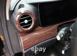 18PCS Peach Wood Grain Car Interior Kit Cover Trim For Benz E CLASS W213 16-19