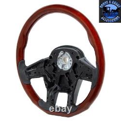 18 Wood Steering Wheel For 2012-2021 Peterbilt 579 & 2013-2021 Kenworth kit