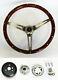 1964 1965 1966 Pontiac GTO Wood Steering Wheel 15 High Gloss Grip with Rivets