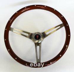 1964 1965 1966 Pontiac GTO Wood Steering Wheel 15 High Gloss Grip with Rivets