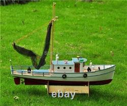 1/25 Scale RC Fishing ship Kit remote control wood boat DIY Adult Model
