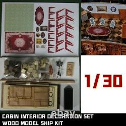 1/30 Scale HMY Royal Caroline Cabin Interior Decoration Set Wood model ship kit