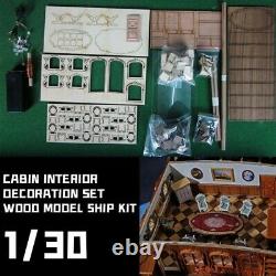 1/30 Scale HMY Royal Caroline Cabin Interior Decoration Set Wood model ship kit