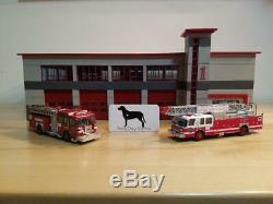 1/64 scale Modern Four Bay Fire Station Drive Through Bays. Unpainted Kit
