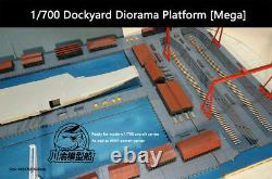 1/700 Dockyard Shipyard Diorama Platform includes Wooden Buildings Mega