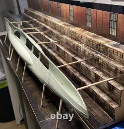 1 72 Laser-cut U BOOT Dry Dock w Picture cards- over 3 1/2 LONG! SPECTACULAR