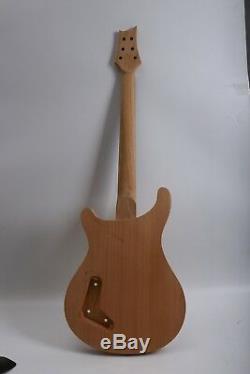 1set Electric guitar Kit Guitar neck body Unfinished Guitar Solid wood Maple Cap