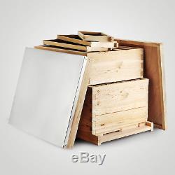 20 Frame Complete Box Kit 10 Deep 10 Medium Honey Keeper Brood Beehive Beekeeper
