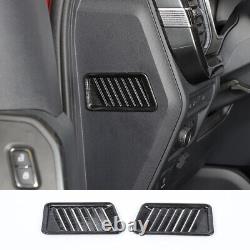 21PCS Black Wood Grain ABS Interior Trim Set Cover Kit For Ford F150 4Dr 2021-23