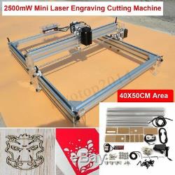 2500mW 40X50CM Mini Laser Engraving Cutting Machine Wood Printer Area DIY Kit