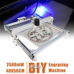 2500mW 40X50CM Mini Laser Engraving Cutting Machine Wood Printer Area DIY Kit
