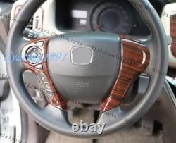 27PCS Peach Wood Grain Car Interior Kit Cover Trim For Honda Odyssey 2015-17