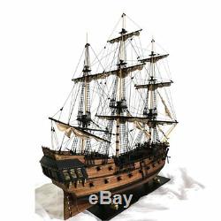 32'' Assembly Model Black Pearl Ship DIY Kits Wooden Sailing Boat Decor Toy Gift