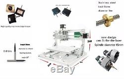 3 Axis DIY CNC 24x18cm CNC Router Kit PCB Milling Wood Carving Engraving Machine