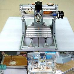 3-Axis Mini CNC Router Engraver PCB PVC Milling Wood Carving Machine DIY Set Kit