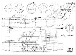 50 wing span Mig 15 R/c Plane short kit/semi kit and plans