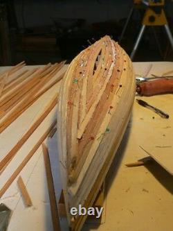 54 Canoe model kit, Deluxe Red Cedar parts, pine ribbing, easy to build