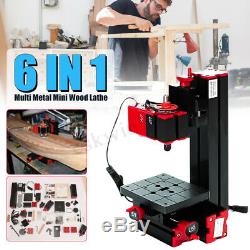 6IN1 Mini Multipurpose Multifunction DIY Wood Metal Drill CNC Lathe Sanding Kit