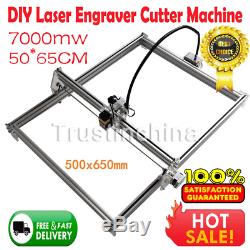 7000mW USB CNC Laser Engraver Metal Marking Machine Wood Cutter 50x65cm DIY Kit