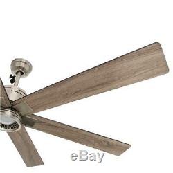 70 in. LED Brushed Nickel Ceiling Fan Dimmable Light with Kit Remote Control New