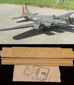 77 wingspan B-17F Flying Fortress R/c Plane short kit/semi kit and plans