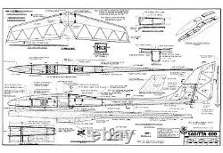 79 Ws Sagitta 600 R/c Glider Plane Partial kit/short kit and plans, PLS READ