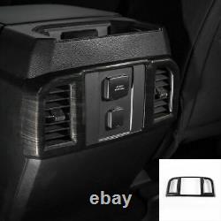 8PCS Full Set Interior Frame Trim Cover Kit For Ford F150 2015+ Black Wood Grain