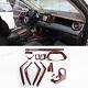 ABS Wood Grain Look Interior Decoration Kit Cover 17PC For Toyota RAV4 2013-2018