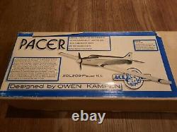 ACE PACER, RC Airplane kit RARE, NIB, L@@k! Easy build, engine. 049 Cox, 40