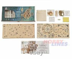 AERO CLOCK Wooden Mechanical Construction 3D Puzzle kit uGears 70154