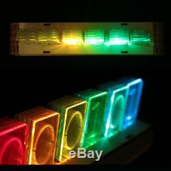 Acrylic Led Nixie Clock DIY Kit Android WiFi Apps Full Color with Wood Case