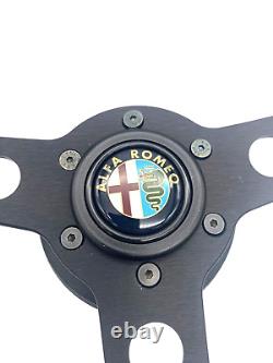 Alfa Romeo 33 75 90 164 MOMO Indy Black Steering Wheel Heritage Wood Kit