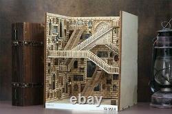 Alley Book Nook Book Shelf Insert Bookcase with Light Model Building Kit