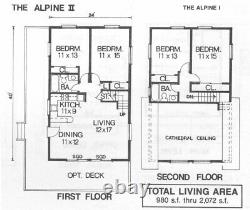 Alpine I & II 24 x 36 Customizable Shell Kit Home, delivered ready to build