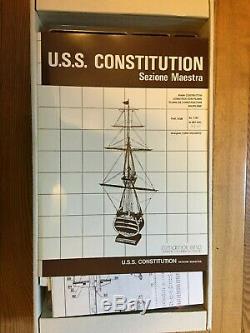 Amati U. S. S. Constitution Wood Ship Model Kit Cross Section Italy 1/93 Scale NEW
