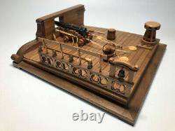 Ancient Battleship 1/26 Deck 8 Pound Cannon Scene Wood Ship Model kit