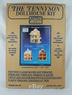Artply The Tennyson Dollhouse Kit Model# 99 Vintage New Open Box