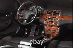 BMW 3 Series E46 Interior Dash Trim Kit 3M 3D 25-Parts Burl Wood 1997-2006 RHD