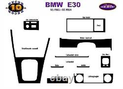 BMW E30 3 SERIES Interior Dash Trim Kit 3M 3D 10-Parts Burl Wood 1985-1994