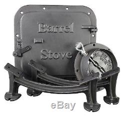 Barrel Stove Kit Vogelzang BSK1000 Cast Iron Wood Burning Convert Steel Drum