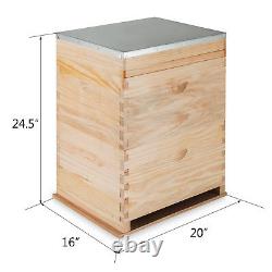 Bee Hive Complete Beekeeping 2 Layers Box Kit 1 medium / 1 Deep Langstroth Hive